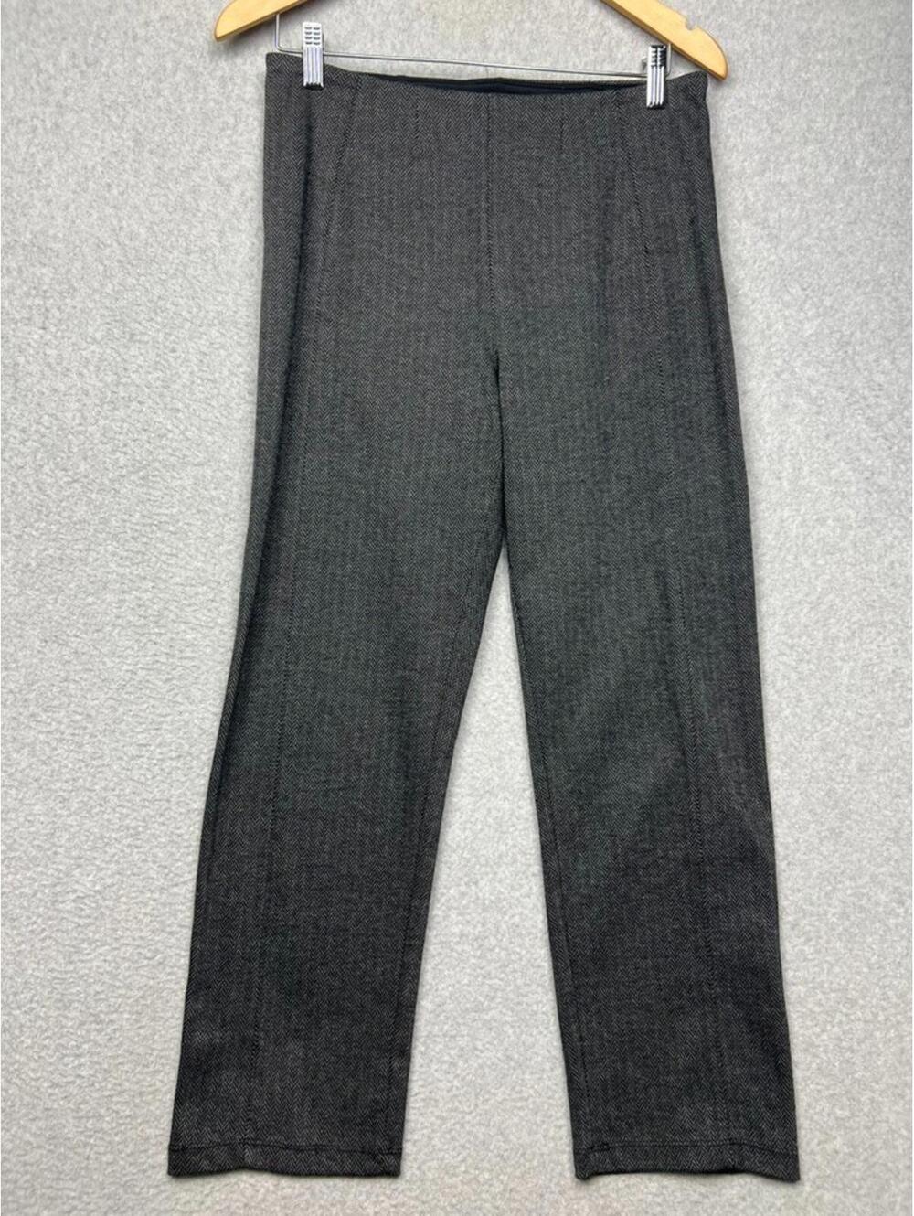 Liverpool Herringbone Straight Leg Pull on Ponte Pants Tummy Control Size 6 Work